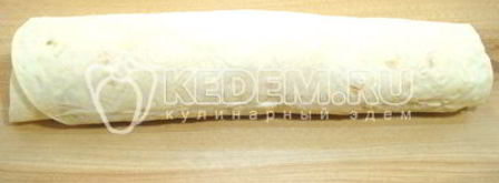 рулет из лаваша с крабовыми палочками. Шаг 7