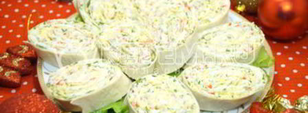 рулет из лаваша с крабовыми палочками. Шаг 10