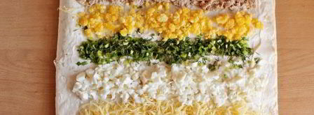 рулет из лаваша с печенью трески. Шаг 8