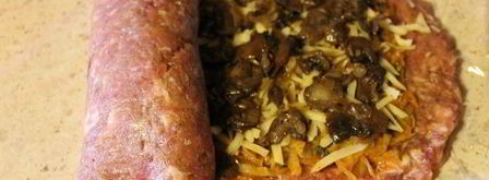 рулет из мясного фарша с капустой. Шаг 8