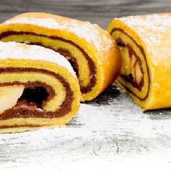 Рецепт рулета медового с бананом