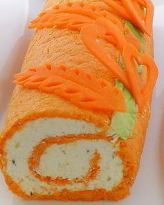 Рулет морковно-творожный