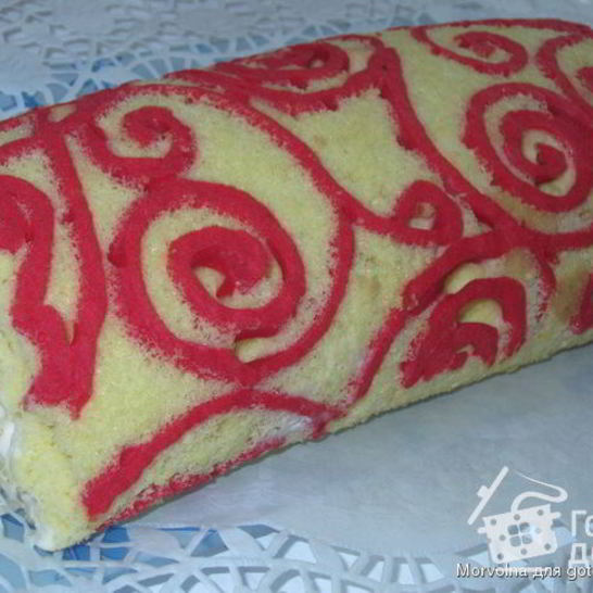 Рецепт рулета с декоративным украшением