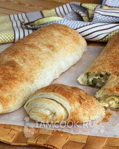 Рулет с сыром и зеленью