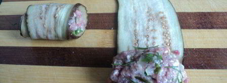 рулетики из баклажан с мясом. Шаг 5