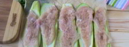 рулетики из кабачков с куриной грудкой. Шаг 4