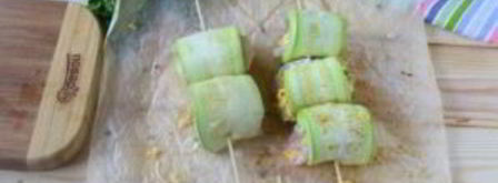 рулетики из кабачков с куриной грудкой. Шаг 6