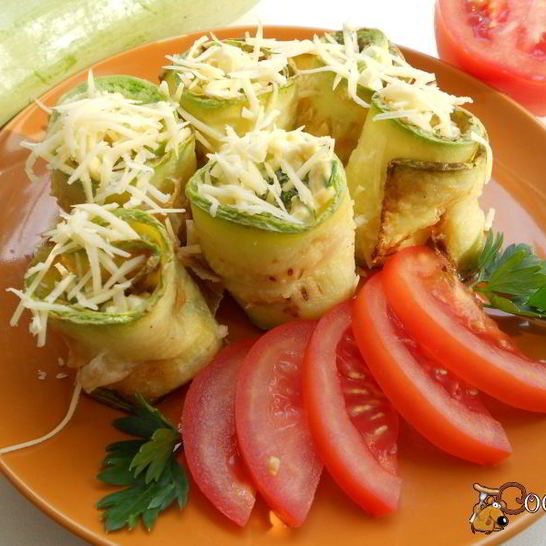 Рецепт рулетиков из кабачков