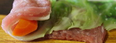 рулетики из свинины с овощами. Шаг 5