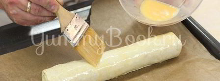 слоеный рулет со шпинатом и ветчиной. Шаг 4