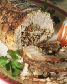 Свиной рулет с грибами