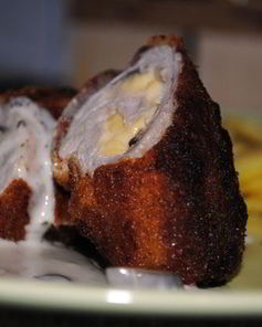 Свиные рулетики с грибами и сыром