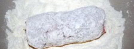 свиные рулетики с грибами и сыром. Шаг 11