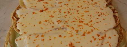 яркий фруктово-блинный рулет с рикоттой нежность. Шаг 18