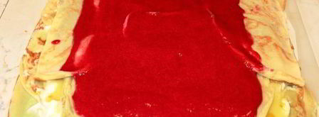 яркий фруктово-блинный рулет с рикоттой нежность. Шаг 20