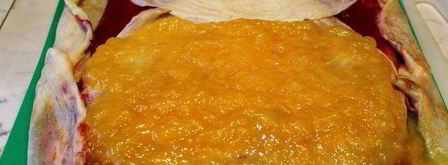 яркий фруктово-блинный рулет с рикоттой нежность. Шаг 21