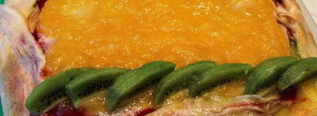 яркий фруктово-блинный рулет с рикоттой нежность. Шаг 22