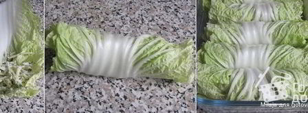 закусочные рулетики из китайской капусты с сыром. Шаг 3