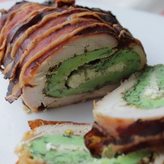 Рецепт запеченного куриного рулета с омлетом