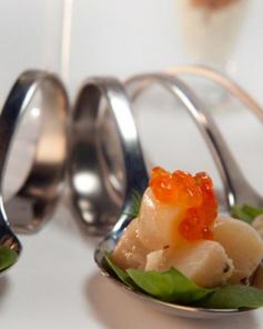 Севиче из гребешков с красной икрой