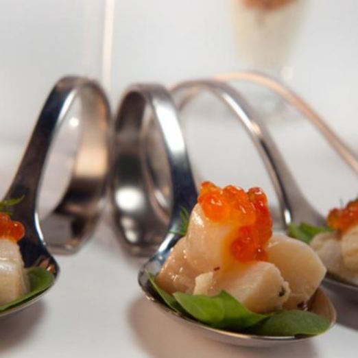 Севиче из гребешков с красной икрой