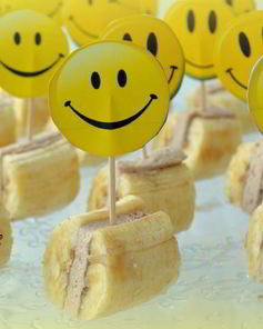 Банановые мини-сэндвичи с творожным кремом