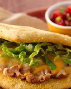 Кукурузные сэндвичи с шампиньонами и сыром