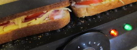 сэндвич с сыровяленым беконом и сыром на гриле. Шаг 4