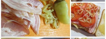 сэндвич с сыровяленым беконом и сыром на гриле. Шаг 5