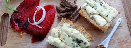 сэндвич с томленой телятиной, запеченным перцем и дор блю. Шаг 2