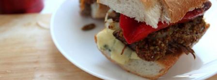 сэндвич с томленой телятиной, запеченным перцем и дор блю. Шаг 5