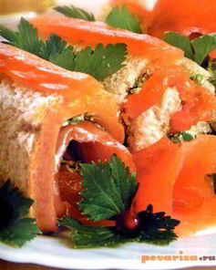 Сэндвичи-рулетики с семгой