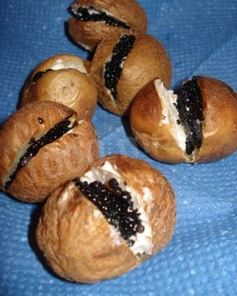 Икра палтуса в сырно-сливочном креме на тарталетках