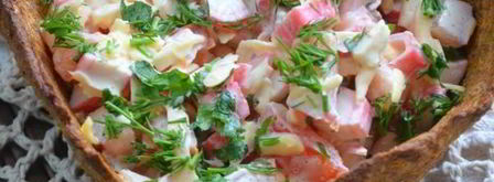 хлебная тарталетка с салатом лито. Шаг 7