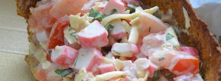 хлебная тарталетка с салатом лито. Шаг 8