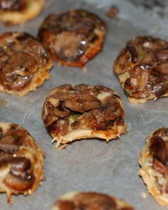 Слоеные тарталетки с грибами