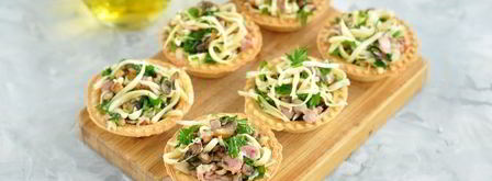 тарталетки с грибами и сыром в духовке. Шаг 8