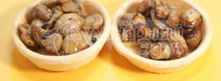 тарталетки с грибами и сыром. Шаг 2