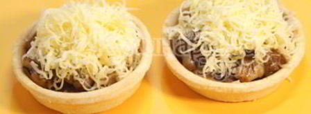 тарталетки с грибами и сыром. Шаг 3