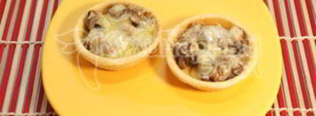 тарталетки с грибами и сыром. Шаг 4