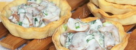 тарталетки с грибами. Шаг 10