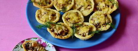 тарталетки с курицей и грибами. Шаг 12