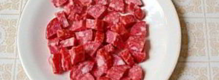 тарталетки с мясом, фруктами и сыром. Шаг 3