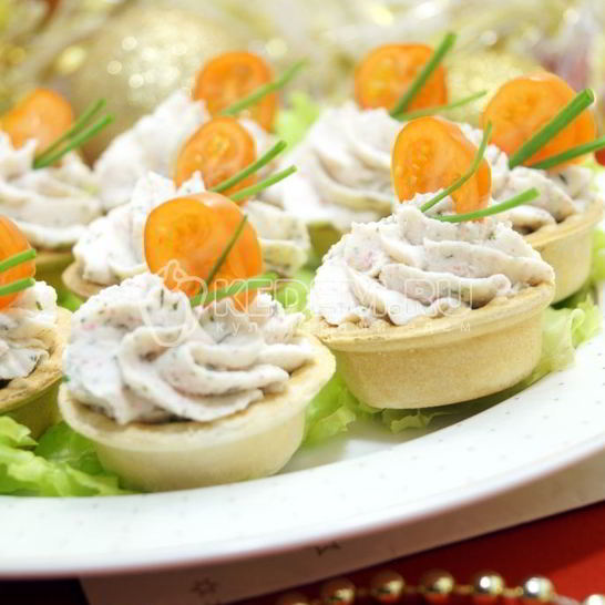 Рецепт тарталеток с паштетом из крабового мяса
