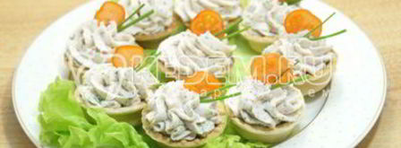 тарталетки с паштетом из крабового мяса. Шаг 6