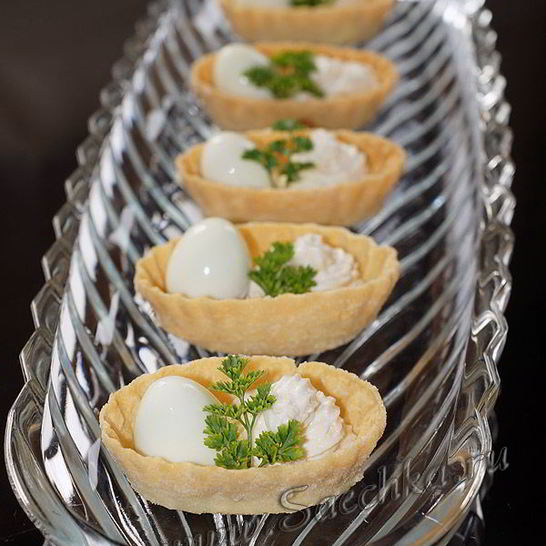 Рецепт тарталеток с перепелиными яйцами