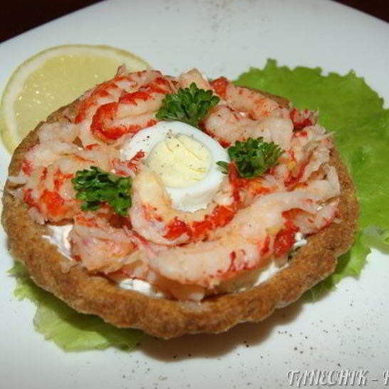 Рецепт тарталеток с раковыми шейками