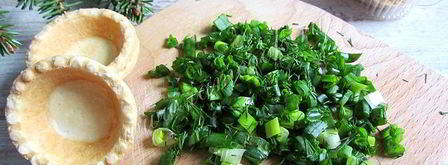 тарталетки с салатом из печени трески. Шаг 7