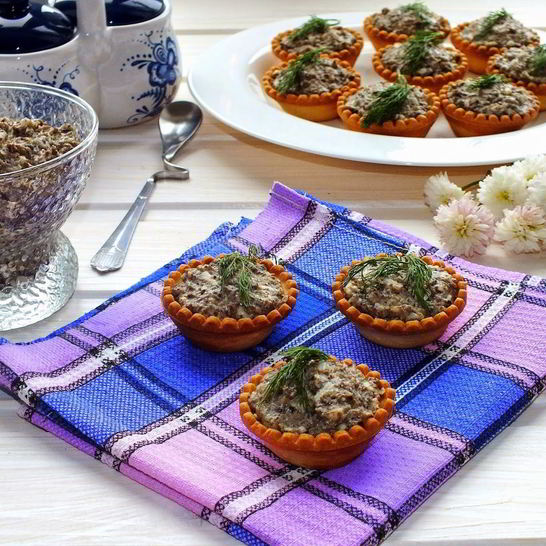 Рецепт тарталеток с шампиньонами