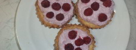 тарталетки с творожной начинкой и малиной. Шаг 4